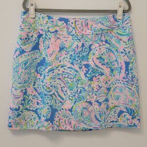 🌴🌞🍍 LILLY PULITZER Jonas High Waisted Skort ~ Multi Dream Team ~ Size 14